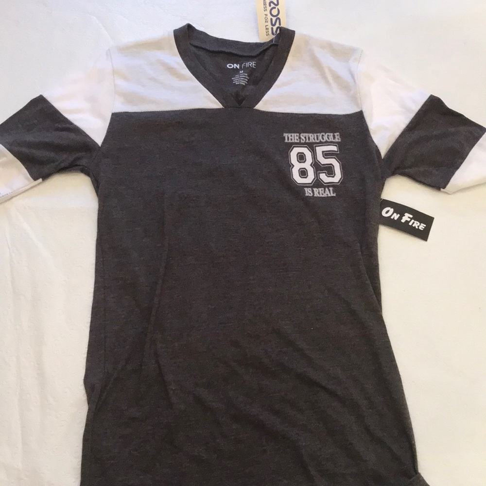 Gray and White “The Struggle Is Real” TShirt